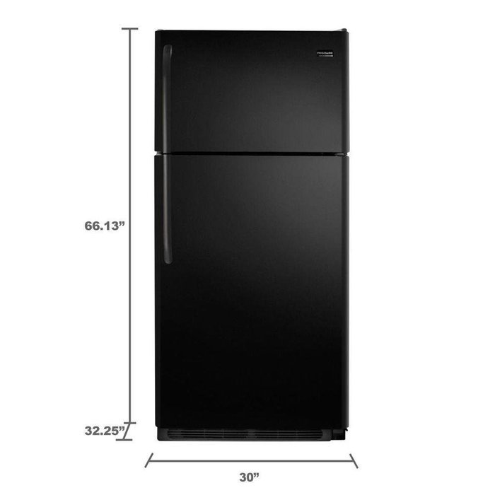 Refrigerator Frigidaire Top Freezer 18 cu ft White or Black Kitchen Appliance N6