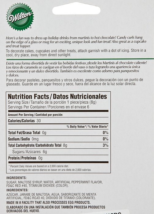 Wilton Holiday Candy Garnish Curl N3