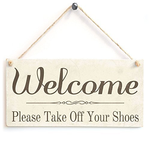 Welcome Please Take Off Your Shoes Wood Chalk Sign By meijiafei