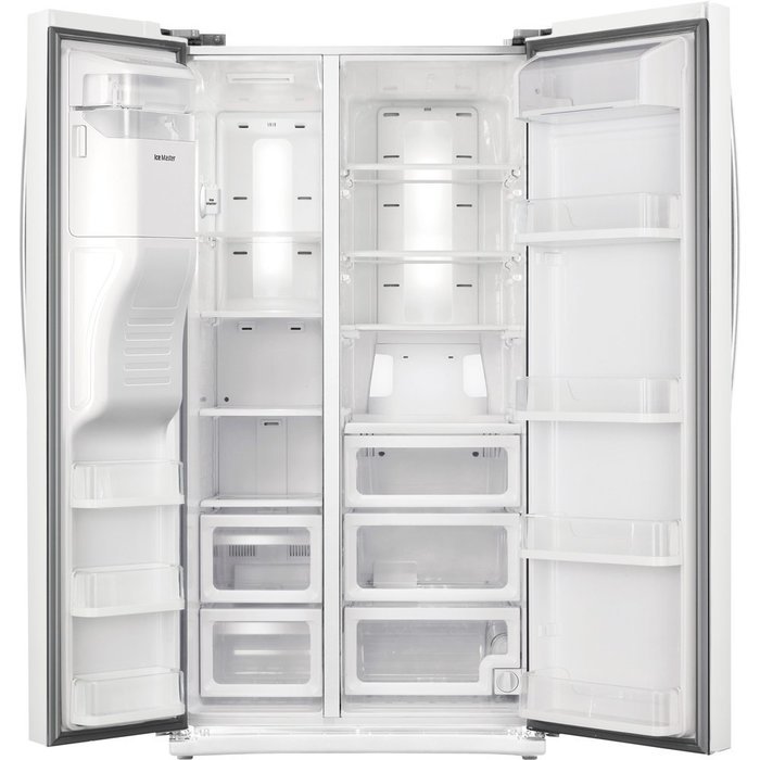 Samsung RS25H5111WW Energy Star 24.5 Cu. Ft. Side-by-Side Refrigerator/Freezer with External Water/Ice Dispenser... N2