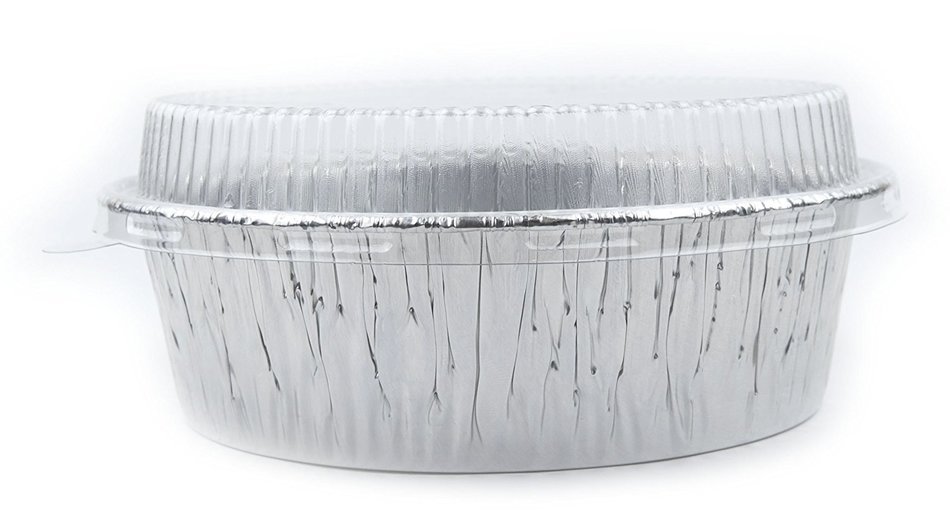 Disposable Foil 6" Tart Pan, Round Baking Pan, Aluminum Pot Pie Pan Baking Tin with Lids, 10 Sets N3