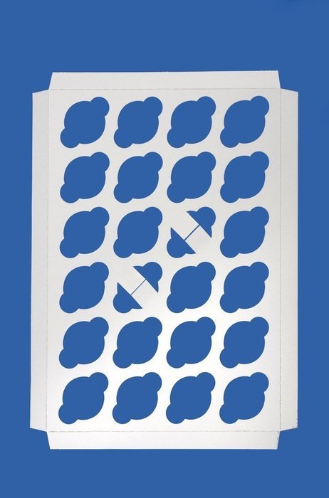 13 15/16" x 9 15/16" x 3/4" Cupcake Box Insert, White/Kraft, 24 Mini Cupcakes, 100ct