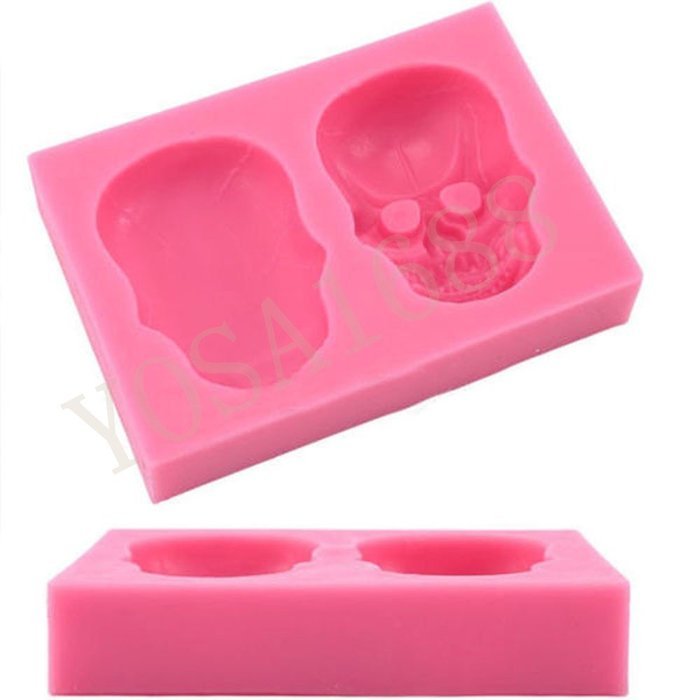 Actopus Skull Silicone Fondant Mould Cake Toppers Fimo Icing Sugarcraft Decorating Cake Mold N3