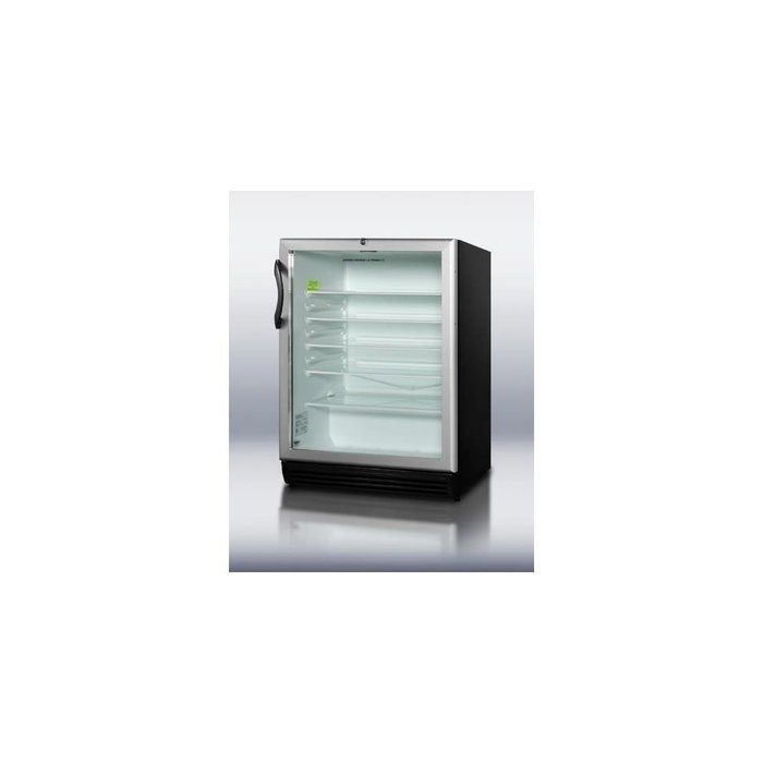 Summit SCR600BLBIADA: ADA compliant commercially listed beverage center for built-in use, with black cabinet,... N2