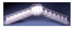Item#36064 - White Princess Wedding & Anniversary Wedding Cake Step Decoration Filigree Bridge & Stair Set-White N2