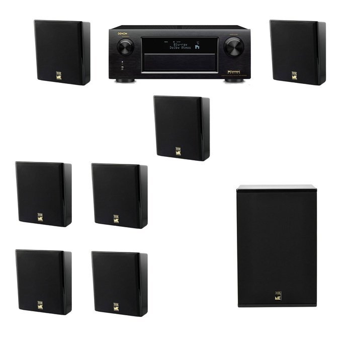 M&K Sound MP150II Wall Mounted Loudspeaker 7.1 X12 Denon AVR-X5200W