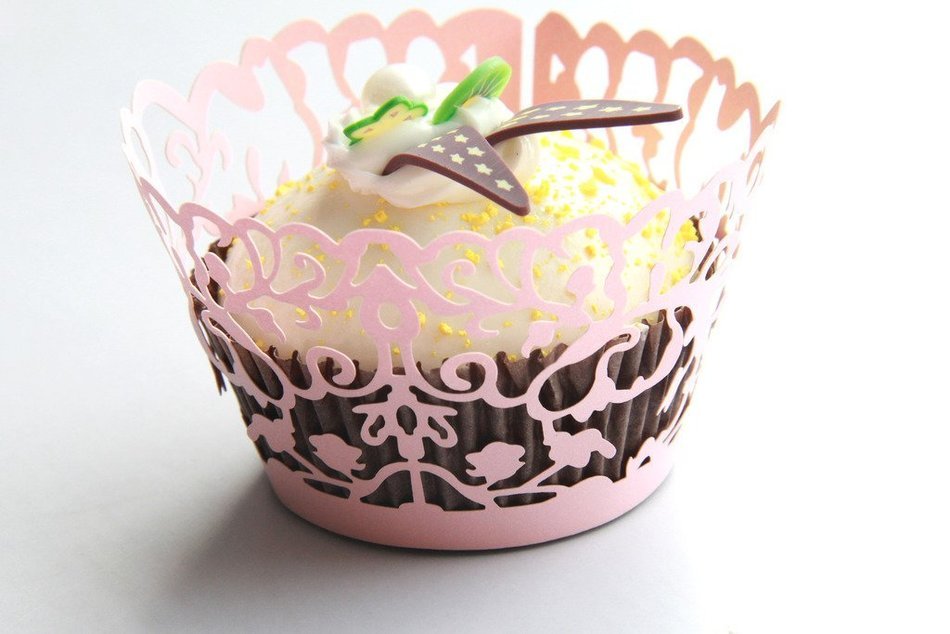 Kuke 24 pcs Mysterious Ancient China Ghost Laser Cut Cupcake Wrappers Cupcake Liners Muffin Container for Baby... N6