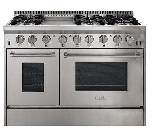 AGA APRO48AGSS 48" Professional Gas Range with RapidBake Convection, Stainless Steel N4
