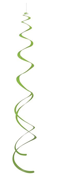 Plastic Hanging Swirl Decorations, 26", Light Blue, 8 Count N24