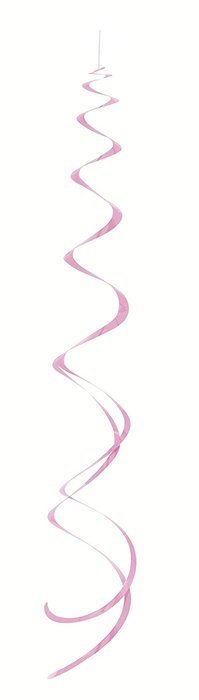 Plastic Hanging Swirl Decorations, 26", Light Blue, 8 Count N27