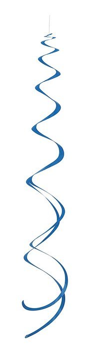 Plastic Hanging Swirl Decorations, 26", Light Blue, 8 Count N28