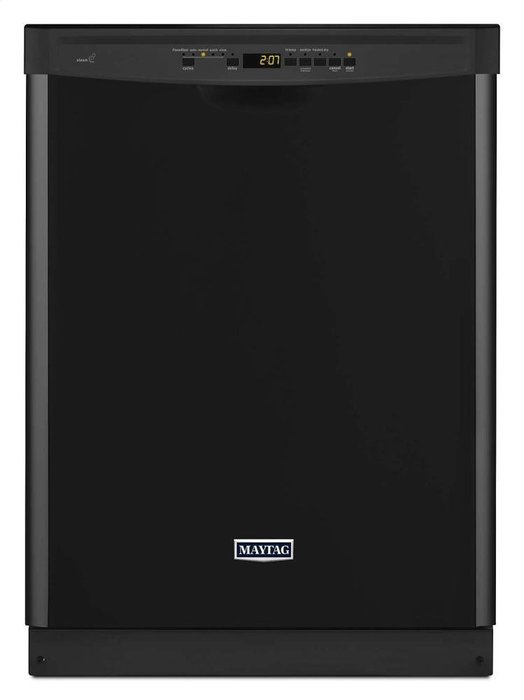 24" 50 dBA Control Dishwasher with 4-Blade Finish: Black