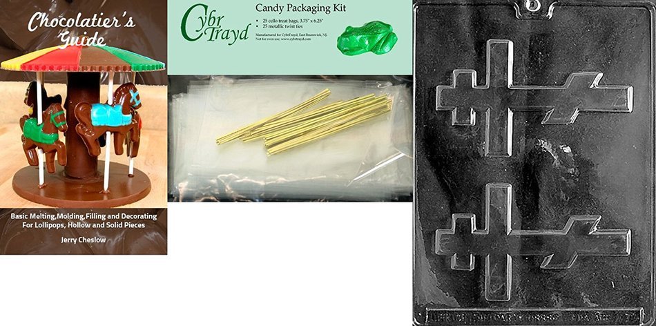 Cybrtrayd R011 Orthodox Cross Chocolate Candy Mold with Exclusive Cybrtrayd Copyrighted Chocolate Molding Instructions... N5