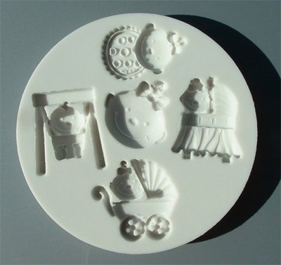 Baby Girl - Silicone Icing Moulds for Cake and Cupcake Decoration