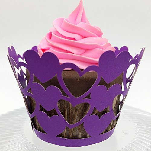 cozyt-50-pack-hearts-design-cupcake-wrappers-artistic-bake-cake-paper