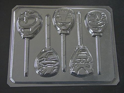 Strong Ranger Face Chocolate Candy Lollipop Mold Power Dude