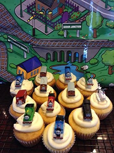 Thomas the Train & Friends Deluxe Figure Set of 12 Cake Toppers Cupcake Toppers Party Decorations with Harold... N5