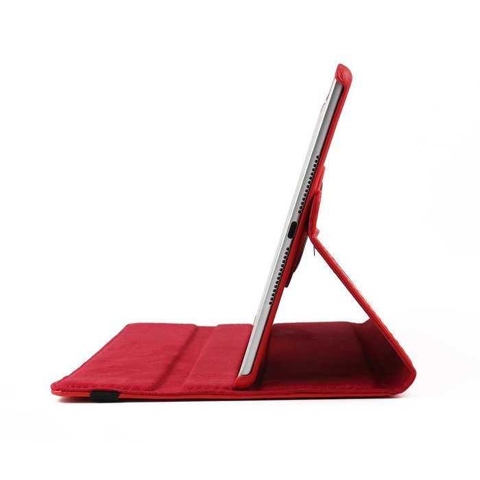 ipad Case Red,TechCode 360 Degrees Rotating Magnetic PU Leather with Stand Smart Auto Sleep/Wake Feature Case... N77
