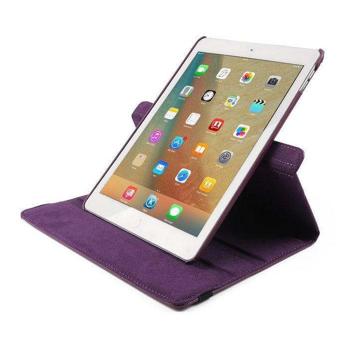 ipad Case Red,TechCode 360 Degrees Rotating Magnetic PU Leather with Stand Smart Auto Sleep/Wake Feature Case... N83