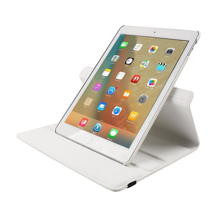 ipad Case Red,TechCode 360 Degrees Rotating Magnetic PU Leather with Stand Smart Auto Sleep/Wake Feature Case... N86
