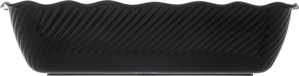 Carlisle 696603 Tulip Deli SAN Crock, 10 lb. Capacity, 13.06 x 10.37 x 3.25", Black (Case of 6) N3