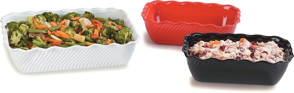 Carlisle 696603 Tulip Deli SAN Crock, 10 lb. Capacity, 13.06 x 10.37 x 3.25", Black (Case of 6) N6