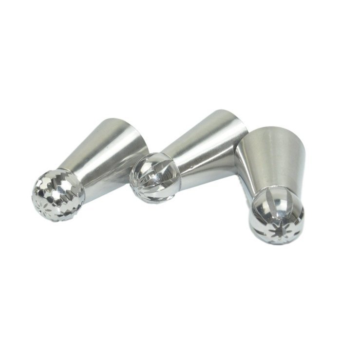 Naturebelle Sphere Ball Russian Stainless Steel Piping Nozzles Tips Icing Buttercream Flowers Tools DIY Baking... N5