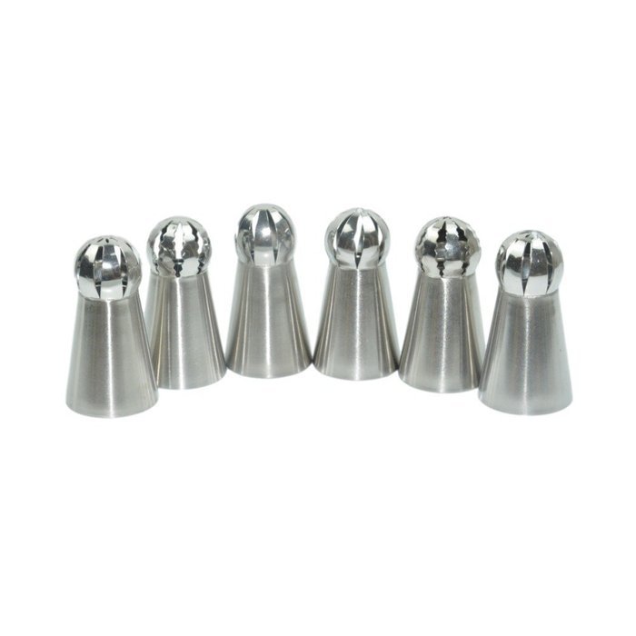 Naturebelle Sphere Ball Russian Stainless Steel Piping Nozzles Tips Icing Buttercream Flowers Tools DIY Baking... N6