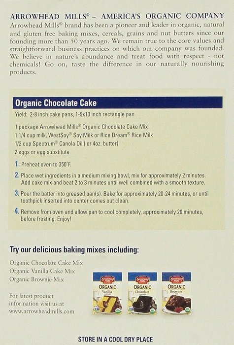 Arrowhead Mills Organic Chocolate Cake Mix, 18.6 Ounce N2
