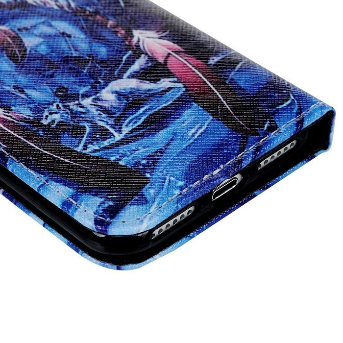 iPhone 7 Case (4.7 inch) - Wallet Folio Flip Premuim PU Leather Case Colorful Print Design with Stand Magnetic... N128
