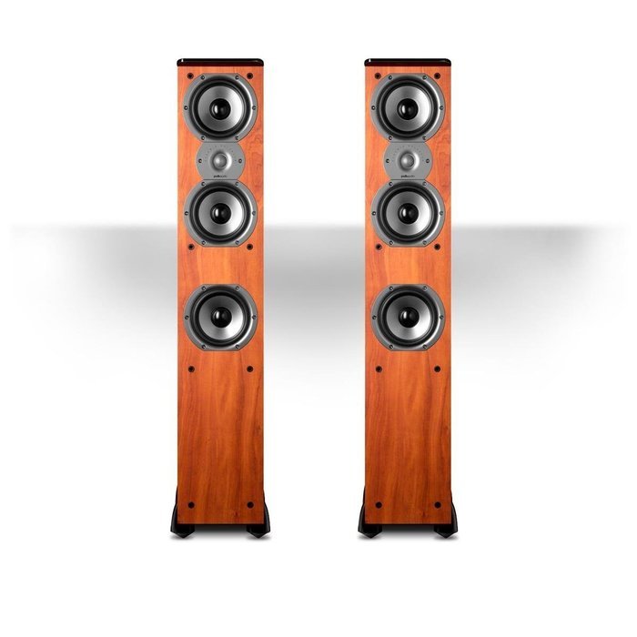 Polk Audio TSi400 4-Way Tower Speakers with Three 5-1/4" Drivers - Pair (Cherry)