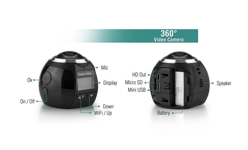 XIT AXTCAM360 360 Degrees Experience Camera N3