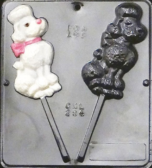 Poodle Lollipop Chocolate Candy Mold 294 N2