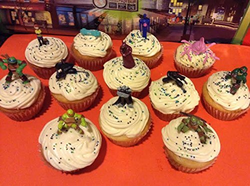 Nickelodeon Teenage Mutant Ninja Turtles Deluxe Figure Set of 12 Cake Toppers Cupcake Toppers Party Decorations N4