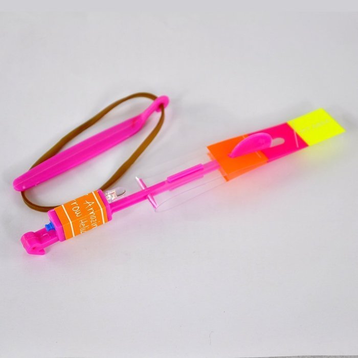 RioRand&reg; 10pcs Amazing Flying Toy Led Arrow Helicopter Copter / Elastic Powered LED Arrow Helicopter, Looking... N5