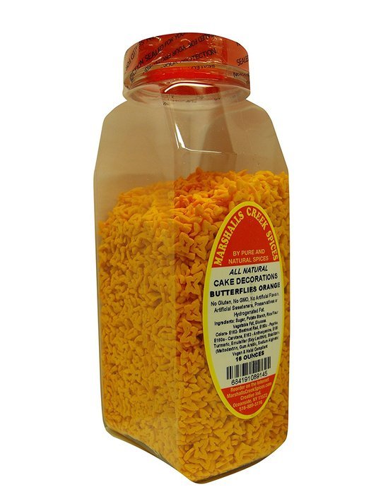Marshalls Creek Spices All Natural Vegan Cake Decorations, Sprinkles, Rainbow Alphabet, 16 Ounce N33