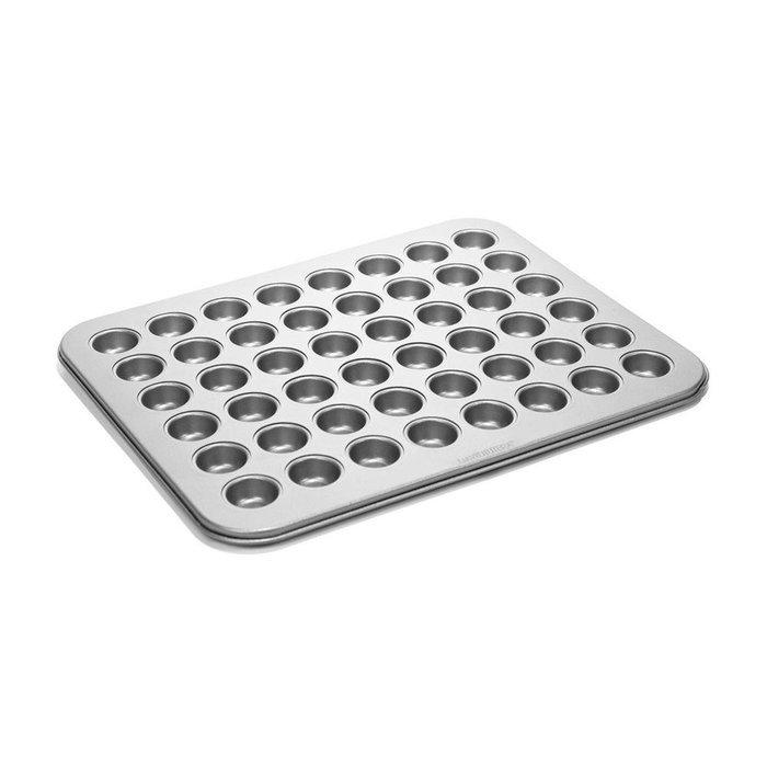 David Tutera Silver Carbon Steel Dishwasher and Oven Safe 16 in. x 13 in. x 0.6 in. Non-Stick Mini Cake Pan N2