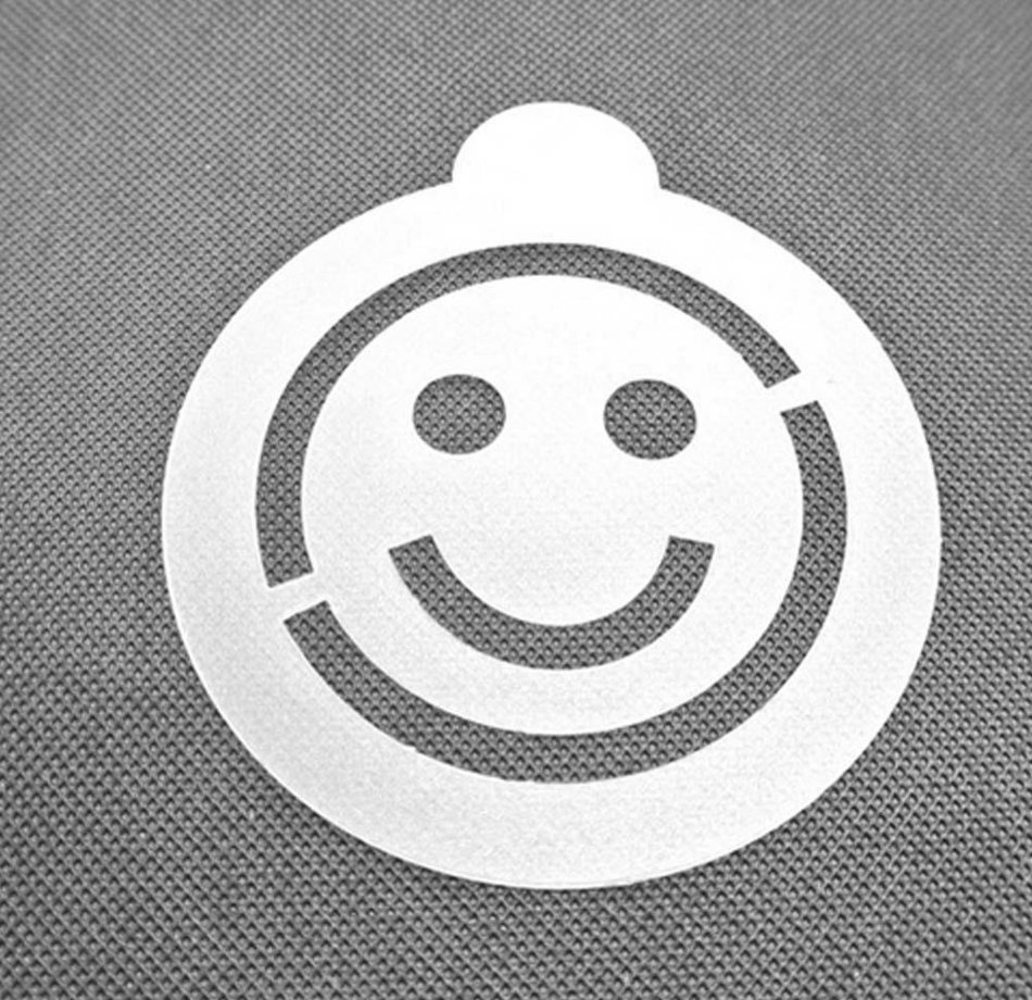 Ancdream 6Pcs Large Size Creative Cappuccino Coffee Barista Stencils Template Strew Pad Duster Spray Art N6