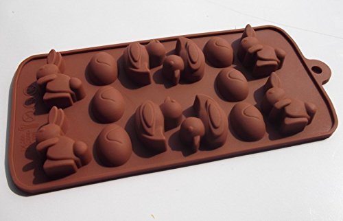 14 Hole Rabbit&Egg Cake Pudding Jelly Chocolate Mold Handmade DIY Soap Candle Ice Mould for Kids N3
