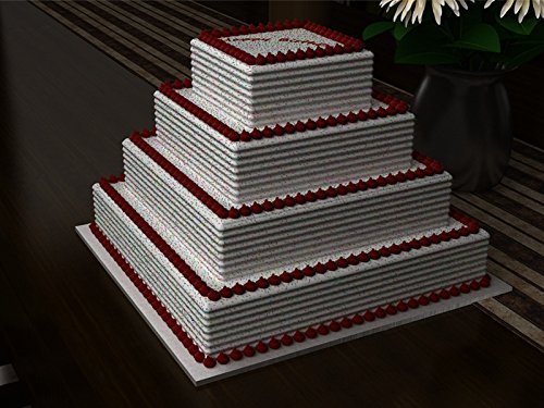 Euro Tins multi layer cake pans wedding cake pan Square 4 tier 5" deep cake tin set N5