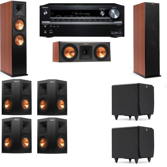 Klipsch RP-280F Tower Speakers CH-RP-250C-SDS12 -7.2-Onkyo TX-NR838