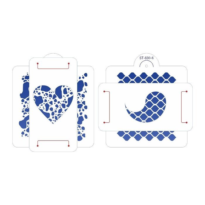 ART Kitchenware New 8pcs/set Wedding Cake Decorating Stencil Honeycomb Grain,Stone Grain Plastic Template Design... N6