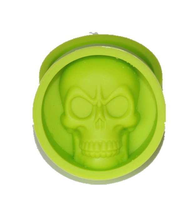 Cherryard DIY Handmade Mold Halloween Theme Skull Shape Silicone Muffin Cup for Making Pudding Cake,1 Pack N3