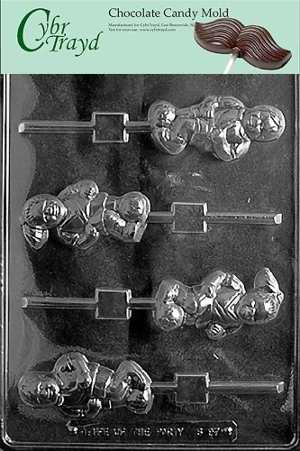 Cybrtrayd S097 Sports Chocolate Candy Mold, Soccer Girl/Boy Lolly