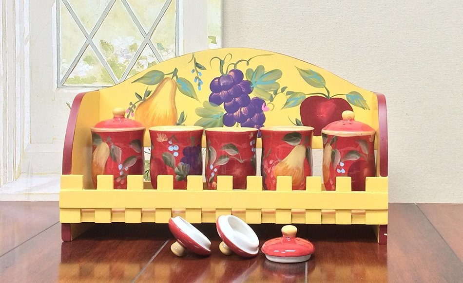 Red Orchard Ceramic 3-Piece Bowl Set, 8-3/8"W, 82769 by ACK N12