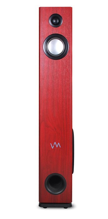 VM Audio EXAT10 Cherry/Black Floorstanding Powered Bluetooth Tower Speakers Pair N9