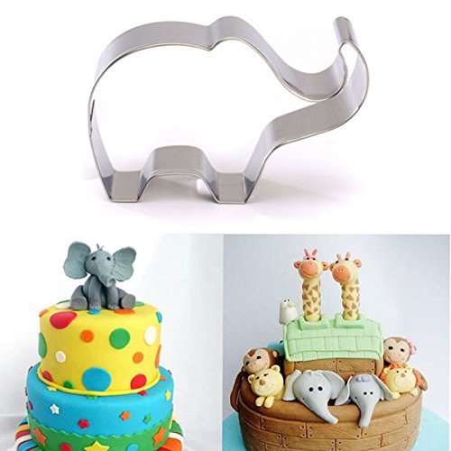 FVIEW Stainless Steel Elephant Animal Cookie Cutter Cake Biscuit Pastry Mould Mold N6
