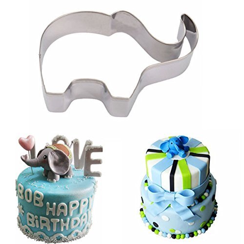 FVIEW Stainless Steel Elephant Animal Cookie Cutter Cake Biscuit Pastry Mould Mold N7