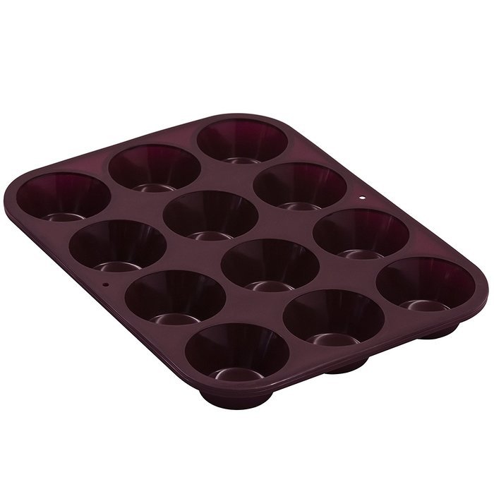 Marathon Housewares KW200011YE Premium Silicone 12 Cup Mini Muffin Pans, Yellow N18