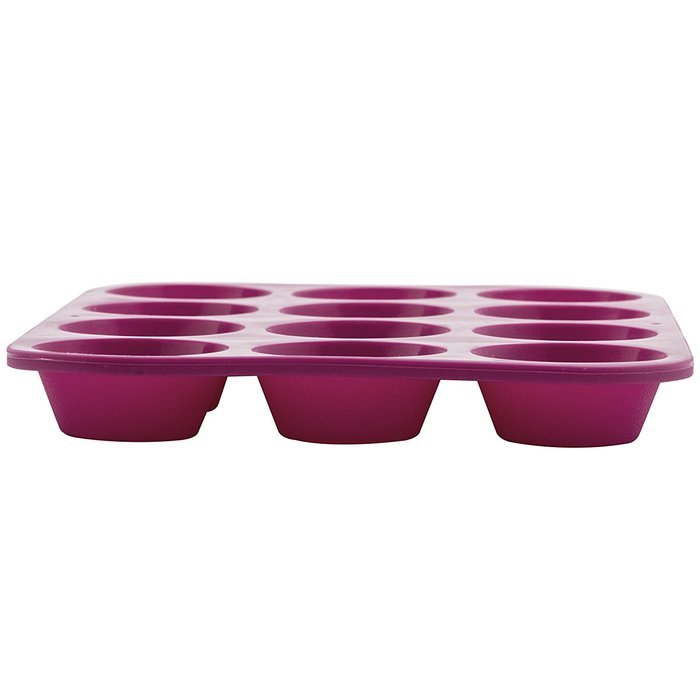 Marathon Housewares KW200011YE Premium Silicone 12 Cup Mini Muffin Pans, Yellow N19